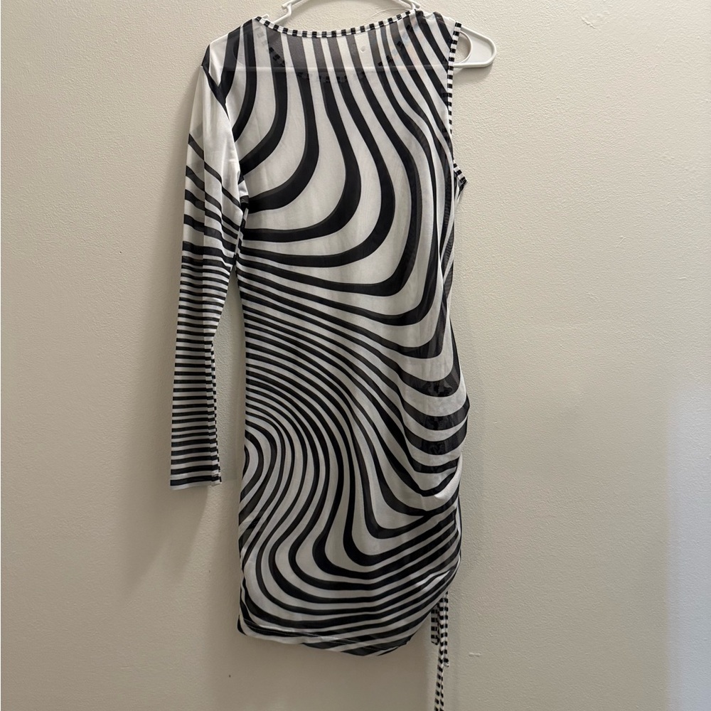 Blush Mark Mesh Zebra Dress Size Large